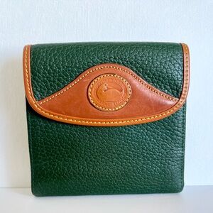 Dooney & Bourke Vintage Wallet - Green and Tan